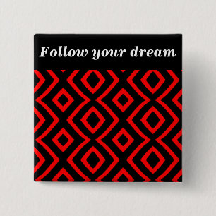 Allow-Red_ Vierkante Button 5,1 Cm