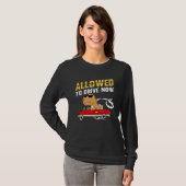 Allowed To Drive Now Driver s License Dinosaur Tee T-shirt (Voorkant volledig)