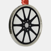 "Alloy Wheel" cadeaus en producten Metalen Ornament (Rechts)