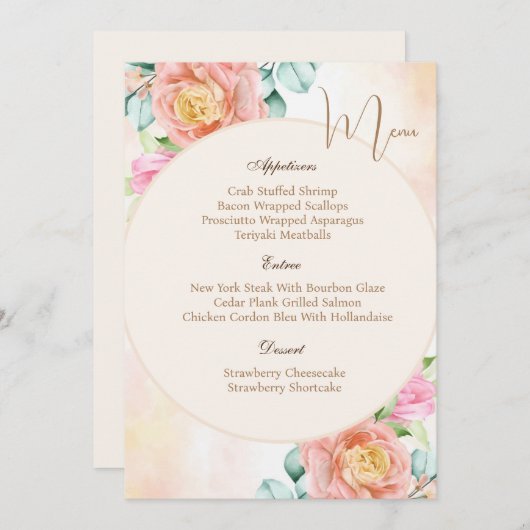 Allround platte menukaart (Voorkant / Achterkant)