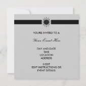 Allround Zwarte Damast Partij Template Kaart (Achterkant)