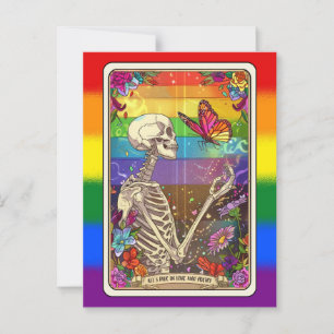 All's Fair in Liefde en Poëzie: LGBT Skelton Tarot Briefkaart