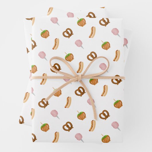 All's Fair Zomer State Fair Foodie Gift Wrap Inpakpapier Vel (In situ)