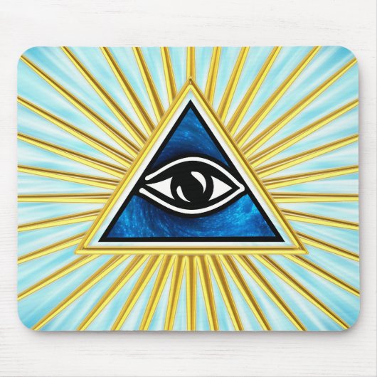 Allsehendes Auge Gottes, Pyramide, Freimaurer Muismat (Voorkant)