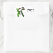 Allspice Design voor Spice of Herb ID Informatie Vierkante Sticker (Tas)