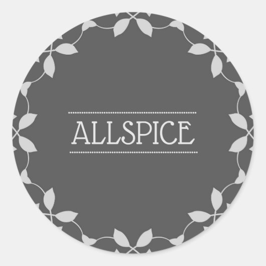 Allspice Spice Jar Label (Voorkant)