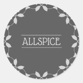 Allspice Spice Jar Label