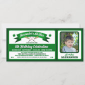 Allstar Baseball Birthday Party Ticket Kaart (Voorkant)