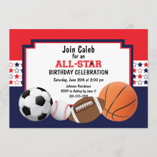 Allstar Birthday Party - Sport Kaart