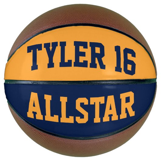 Allstar Blue Gold Basketbal (Voorkant)