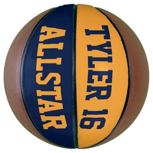 Allstar Blue Gold Basketbal (Verticaal)