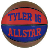 Allstar Crimson en Blue Mini Basketbal (Voorkant)