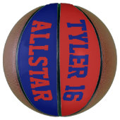 Allstar Crimson en Blue Mini Basketbal (Verticaal)