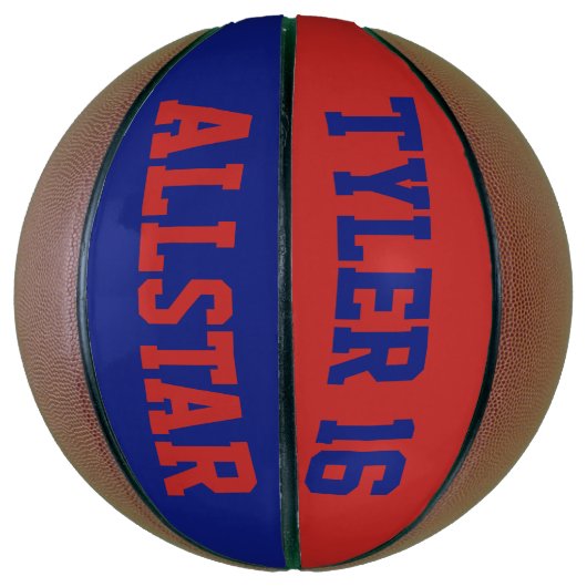 Allstar Crimson en Blue Mini Basketbal (Verticaal)