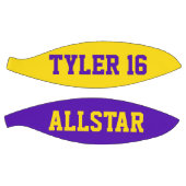 Allstar Dark Paars en Geel Mini Basketbal (Panelen)