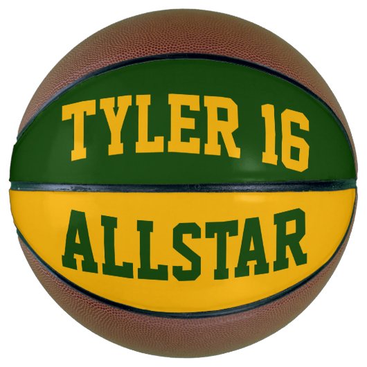 Allstar Green en Gold Basketbal (Voorkant)
