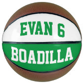 Allstar Green White Mini Basketbal (Voorkant)