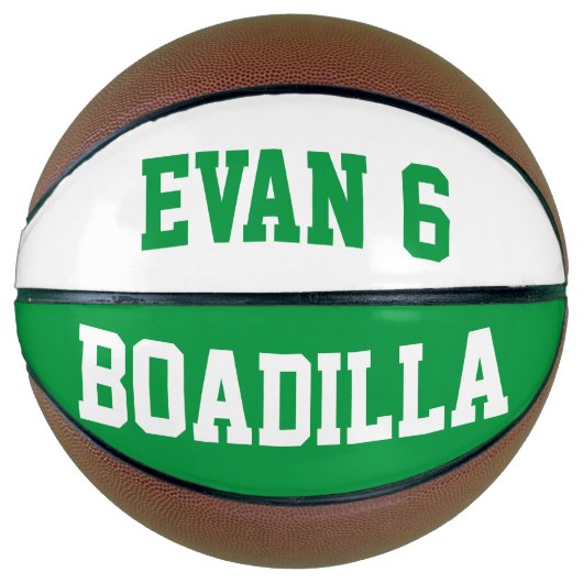 Allstar Green White Mini Basketbal (Voorkant)