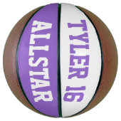 Allstar Light Paars en White Mini Basketbal (Verticaal)