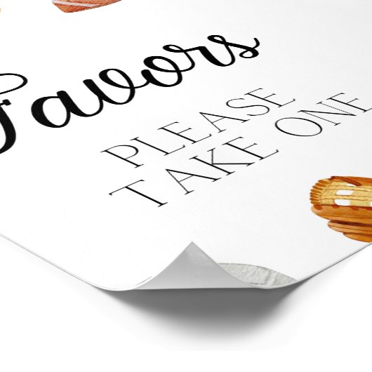 Allstar Sport Baby shower teken 5x7 Poster (Hoek)