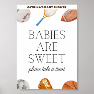 Allstar Sport Baby shower teken 5x7 Poster