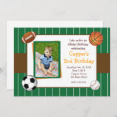 Allstar Sports Birthday Uitnodiging (Voorkant / Achterkant)