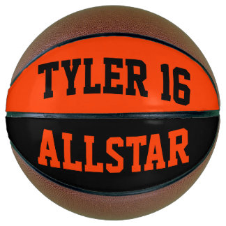 Allstar Zwart en Sinaasappel Personaliseren Basketbal