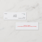 AllStruck-stijl visitekaartjes (mini) (Voorkant / Achterkant)