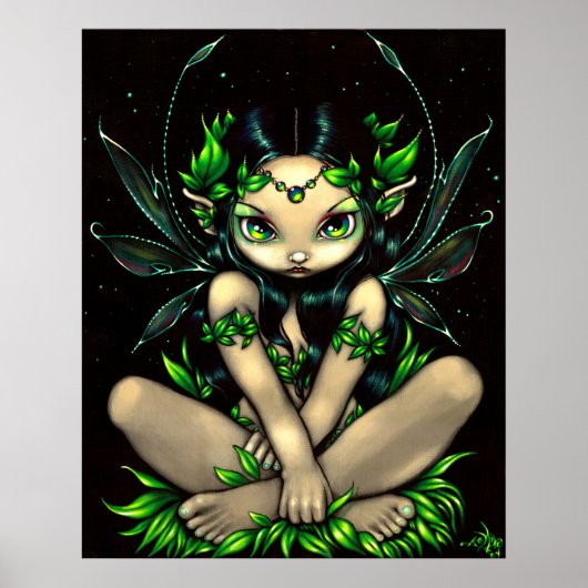 Allura ART PRINT gothic fairy big eye (Voorkant)