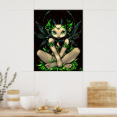 Allura ART PRINT gothic fairy big eye (Keuken)