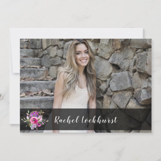 Allure gemengde bloei die weggaat Foto Kaart (Achterkant)