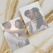 Allure Kalligrafie Fotobruiloft Kaart