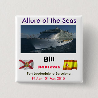 Allure TA Vierkante Button 5,1 Cm