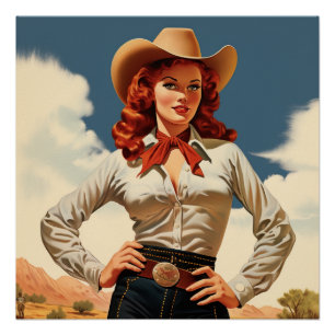 Allure van de Cowgirl Spirit: Wild West fluistert Perfect Poster