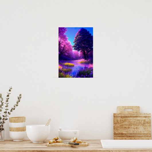 Allure van het Violet Swamp Poster (Keuken)