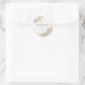 Allure - Witte Rozen & Baby's Breath Bruiloft Ronde Sticker (Tas)