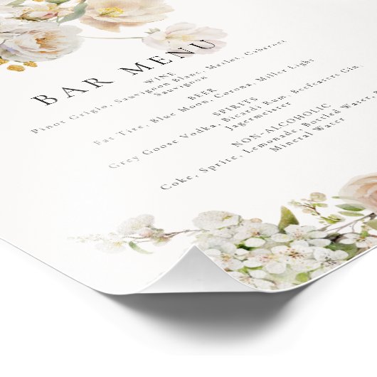 Allure - Witte Rozen & Baby's Breath Foto Afdruk (Hoek)