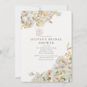 Allure - Witte Rozen & Baby's Breath Vrijgezellenf Kaart (Voorkant)