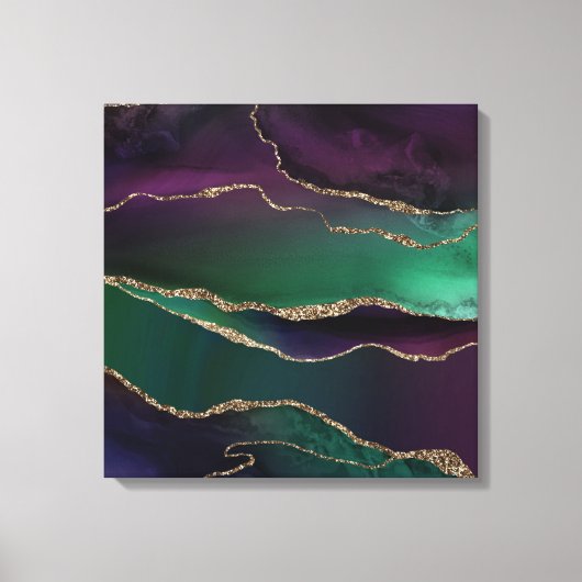 Allurinegeur | Donkere Jewel-beendersteen Gold-bee Canvas Afdruk (Voorkant)