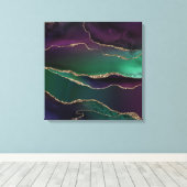 Allurinegeur | Donkere Jewel-beendersteen Gold-bee Canvas Afdruk (Insitu (Houten vloer))