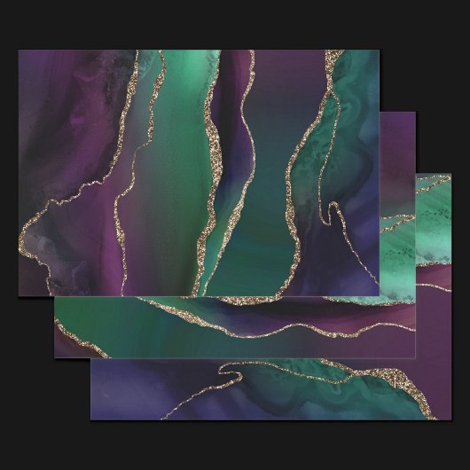 Allurinegeur | Donkere Jewel-beendersteen Gold-bee Inpakpapier Vel