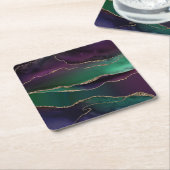 Allurinegeur | Donkere Jewel-beendersteen Gold-bee Kartonnen Onderzetters (Schuin)