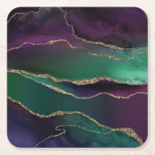 Allurinegeur | Donkere Jewel-beendersteen Gold-bee Kartonnen Onderzetters (Voorkant)