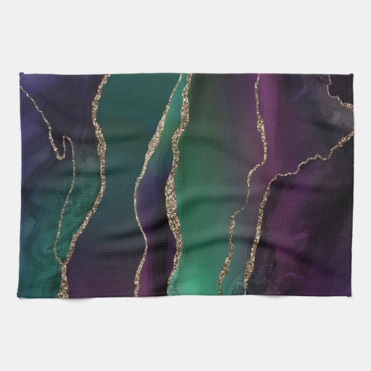 Allurinegeur | Donkere Jewel-beendersteen Gold-bee Theedoek (Horizontaal)
