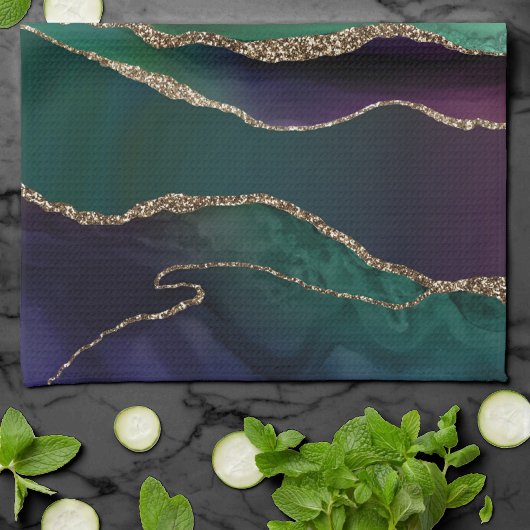 Allurinegeur | Donkere Jewel-beendersteen Gold-bee Theedoek