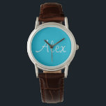 Alluring Aqua Horloge<br><div class="desc">Deze stijlvolle aqua-kleurige klok is perfect voor uw huis. Het is ook aanpasbaar om het echt je eigen te maken.</div>