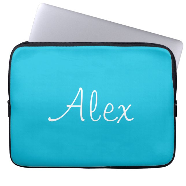 Alluring Aqua Laptop Sleeve (Voorkant)