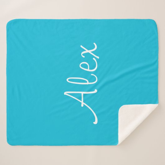 Alluring Aqua Sherpa Deken (Voorkant (horizontaal))