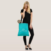 Alluring Aqua Tote Bag (Op model)