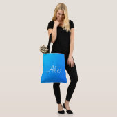 Alluring Aqua Tote Bag (Op model)
